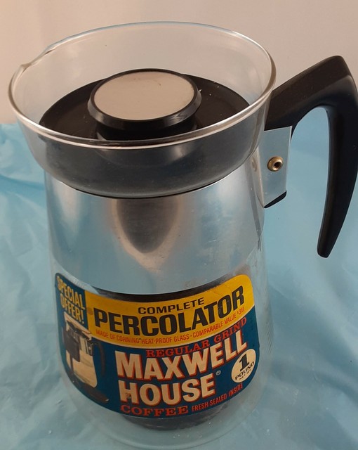 Percolator Maxwell House Coffee Crystal Clear Glass Vintage Coffeemaker eBay