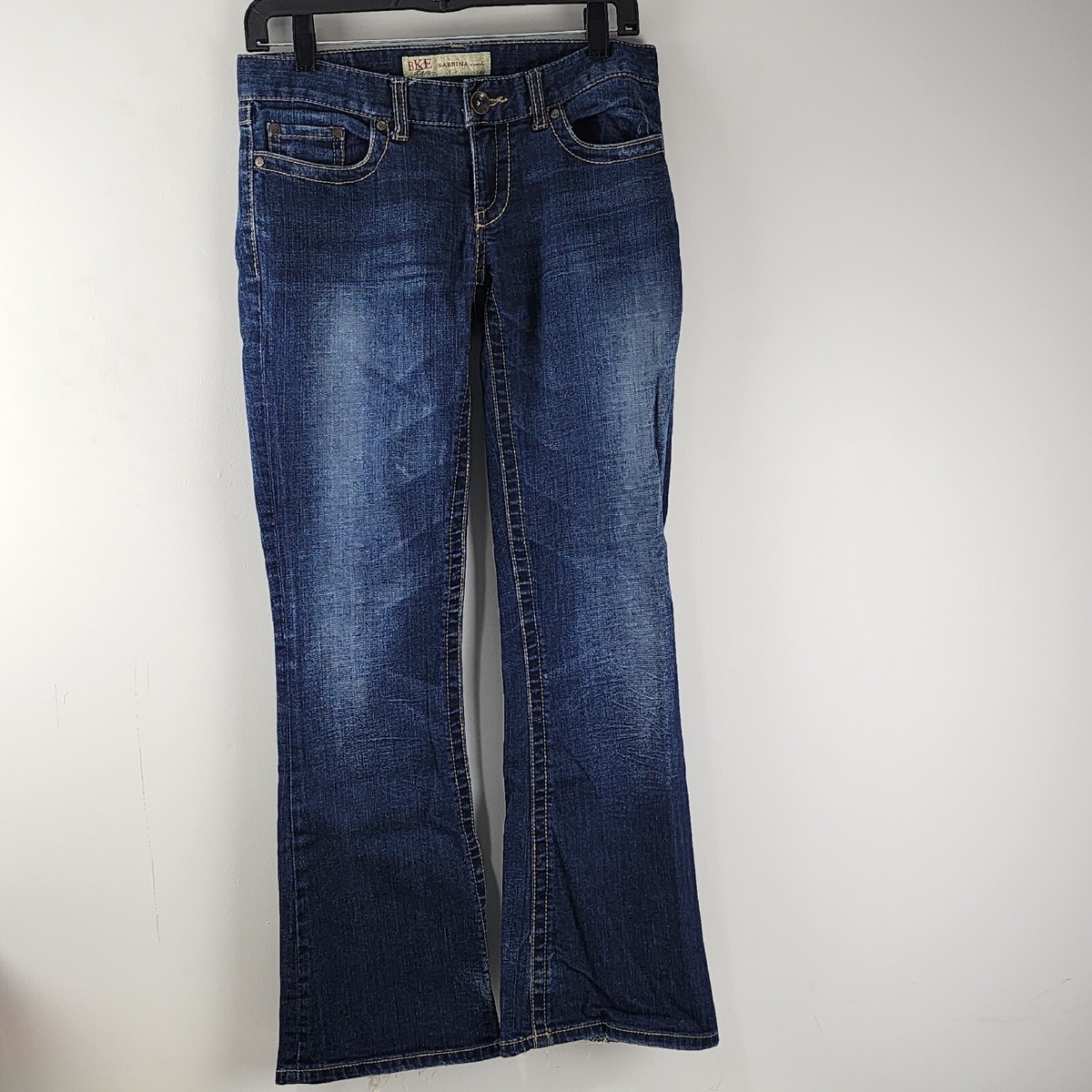 BKE Womens Sabrina Bootcut Stretch Jeans Size Low Rise Dark Wash