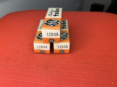 Lot Of 3 General Electric 12B4A Electron Tubes (BoxZ)