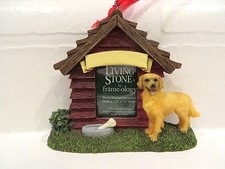 DOGHOUSE MAGNETIC PHOTO ORNAMENT/GOLDEN RETRIEVER