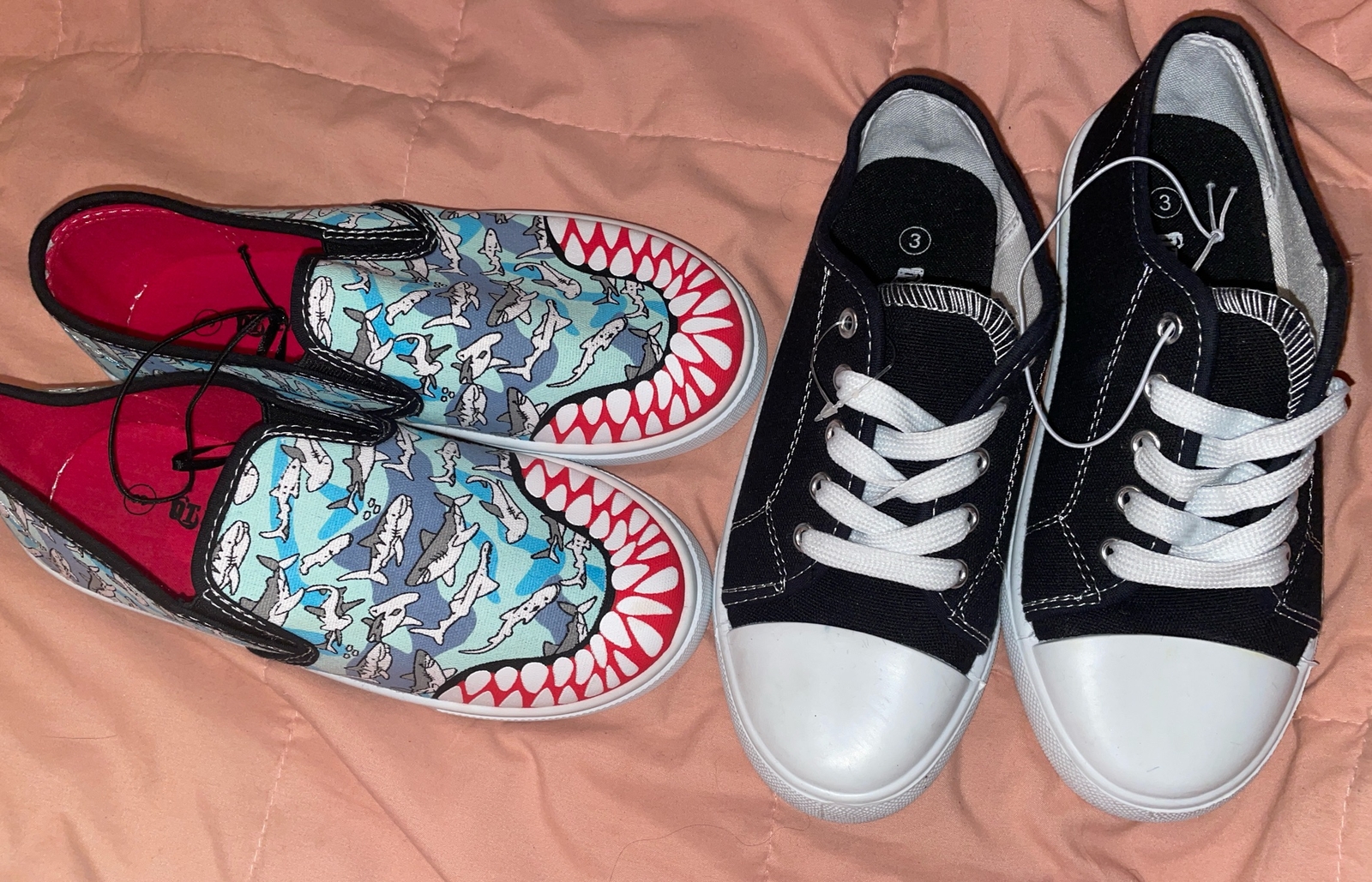 LOTTO 2 paia mocassini slip on in tela casual OT Revolution bambini taglia 3