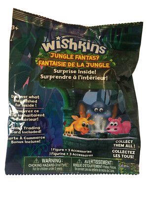 Lil Creative Wishkins JubgleFantasy Surprise Sealed Blind Bag/1 Figurine + 3Acc