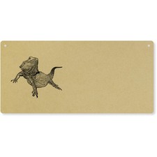 'Bearded Dragon' Large Wooden Wall Plaque / Door Sign DP00014263 