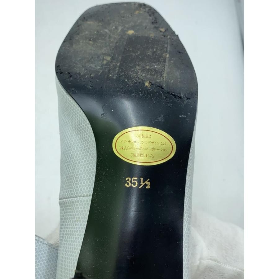 Saint Laurent decolte tacco YSL EU35 5 US5 5 nastro bianco 08833a