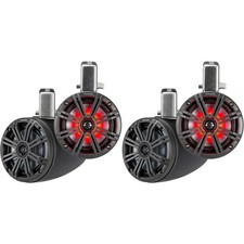 Kicker  2 Pair  KMTC65 6.5" Loaded Marine Wake Tower Enclosures with 45KM65...