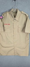 Boy Scouts of America Uniform Shirt Cotton Blend Short Sleeve Men Med No Patches