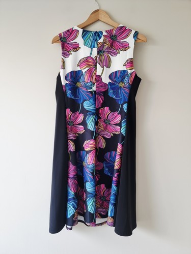 JOSEPH RIBKOFF Floral Sleeveless Stretch Fit & Flare Dress SIZE UK 14 US 12 - Picture 10 of 11