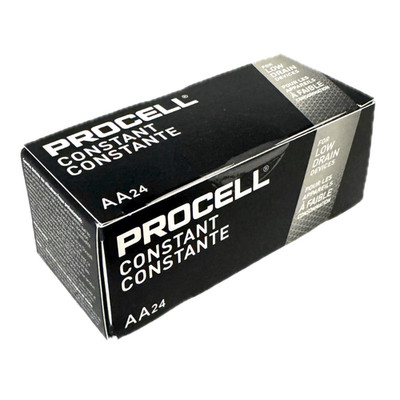 24 AA Duracell Procell Constant Alkaline Batteries 1.5V (PC1500, LR6)