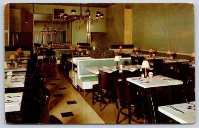 Regas Restaurant interior dining tables chairs modern decor 1950s