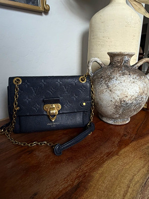 Authentic Louis Vuitton Vavin PM Monogram Empreinte Leather   Black (Noir) GHW