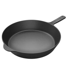 12 Inch Lightweight Pre-Seasoned Cast Iron Skillets - Smooth Polished Surface...