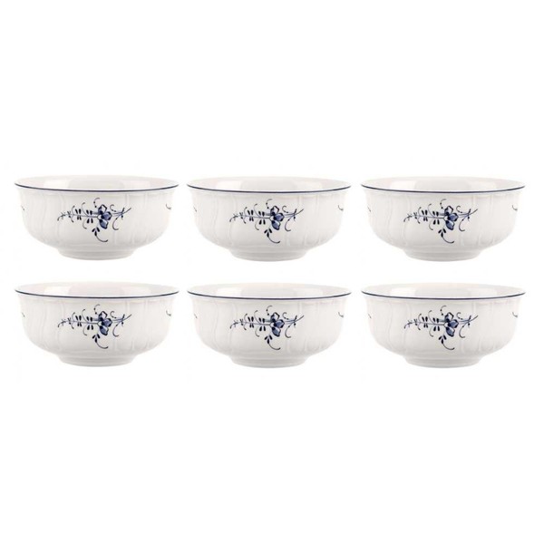 Villeroy & Boch Vieux Luxembourg Dessertschale 6Er Set 400Ml Weiß Blau Porzellan-image