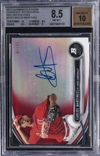 2013 BOWMAN PLATINUM PRSPCT AUTO RED REFRACTOR 2/25 #CM CARLOS MARTINEZ BGS 8.5