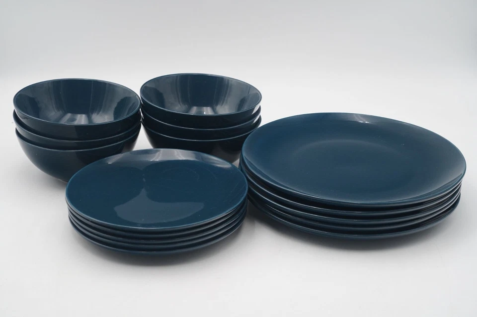 IKEA Fargrik Dark Turquoise 21963 Stoneware Dinner/Salad Plate, Cereal Bowl PICK - Image 4 of 4
