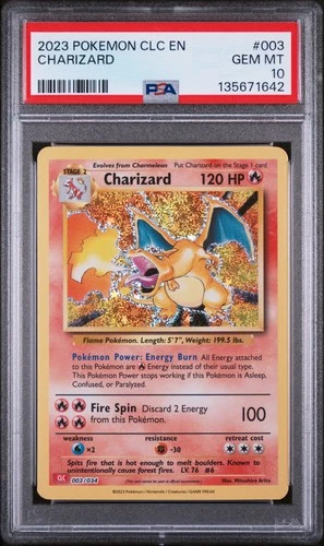 2023 POKEMON CLASSIC CHARIZARD & HO-OH EX DECK #003 CHARIZARD PSA 10