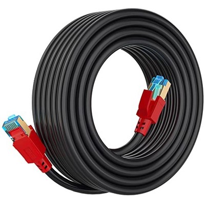 Cat 8 Ethernet Cable 50ft 100ft 150ft, 40Gbps 2000Mhz Shielded LAN, Indoor/Ou...