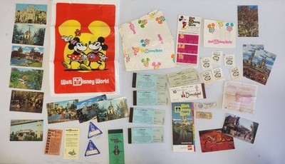 VIintage Disneyland Ticket Books & tickets Postcards Photos Brochures Guide MUCH