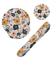 Abstract Groovy Flower Keyboard Wrist Rest Pad and Mouse Pad Wrist Support Se...