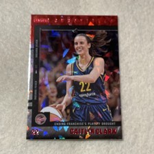 2025 Panini Chronicled Caitlin Clark RED CRACKED ICE HOLO FOIL # 14 Fever