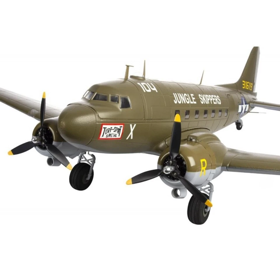 C 47 DC 3  EPO 1600mm grün PNP V2 Rosinenbomber WWII Brushless RC Neuheit 2025 - Bild 4 von 4