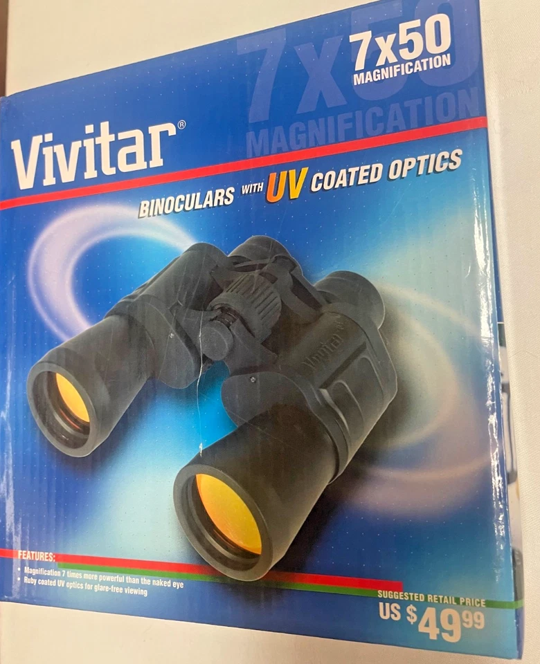Vivitar Binoculars 7 x 50 Magnification with UV Coated Optics - New In Box - Image 2 of 4