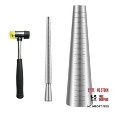 Ring Bracelet Sizer Measuring Tool Set, Including Iron Hammer, Stainless Steel