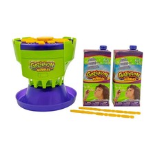Ultimate Bubble Mania Machine Rechargeable LED Light Up Toy Party Pack with 2L