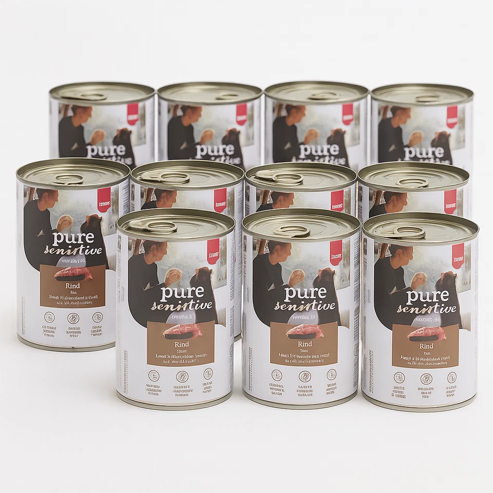 Mera Dog Pure Sensitive Meat Rind 12 x 400g Dosen Adult Hundefutter Nass Premium - Bild 2 von 4