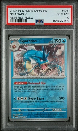 2023 Pokemon Gaming SV 151 Gyarados Cosmos Holo #130/165 PSA 10