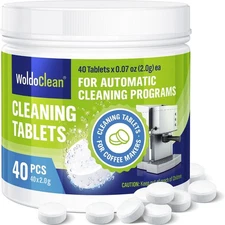 WoldoClean Cleaning Tablets for Espresso & Coffee Machine 40 Tabs -... 