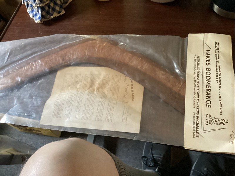 Vintage New Old Stock Hawes Boomerang Still In Package 