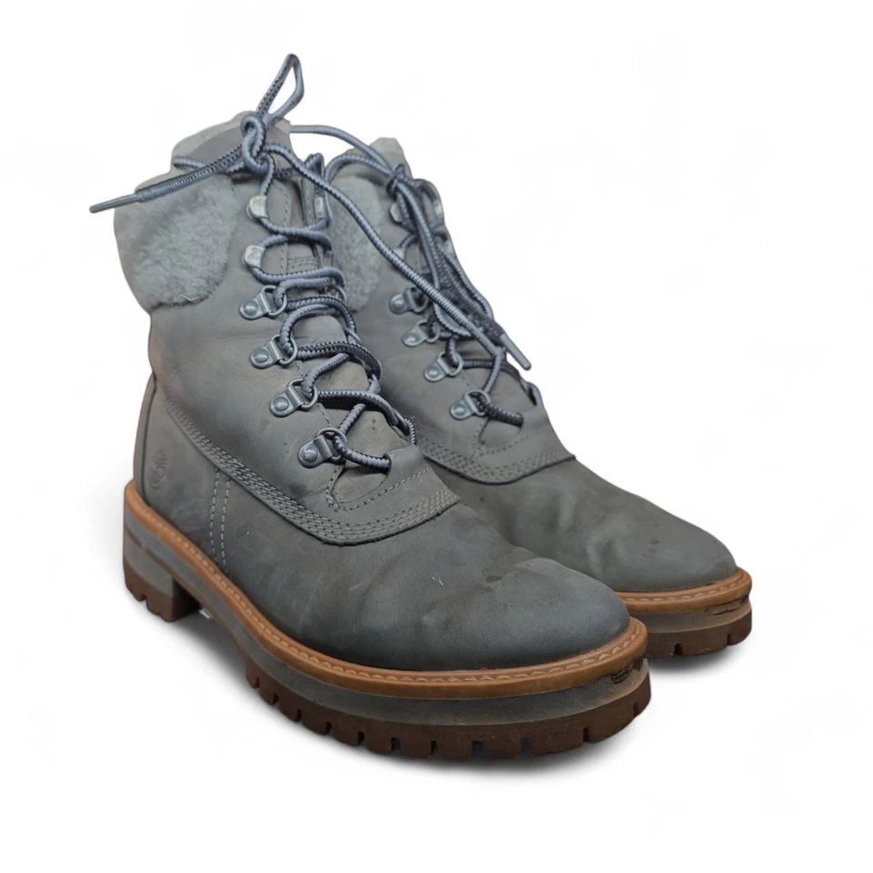 Botas Timberland Courmayeur Valley 6" para mujer gris nobuck talla 7 piel de oveja  Foto 3 de 4