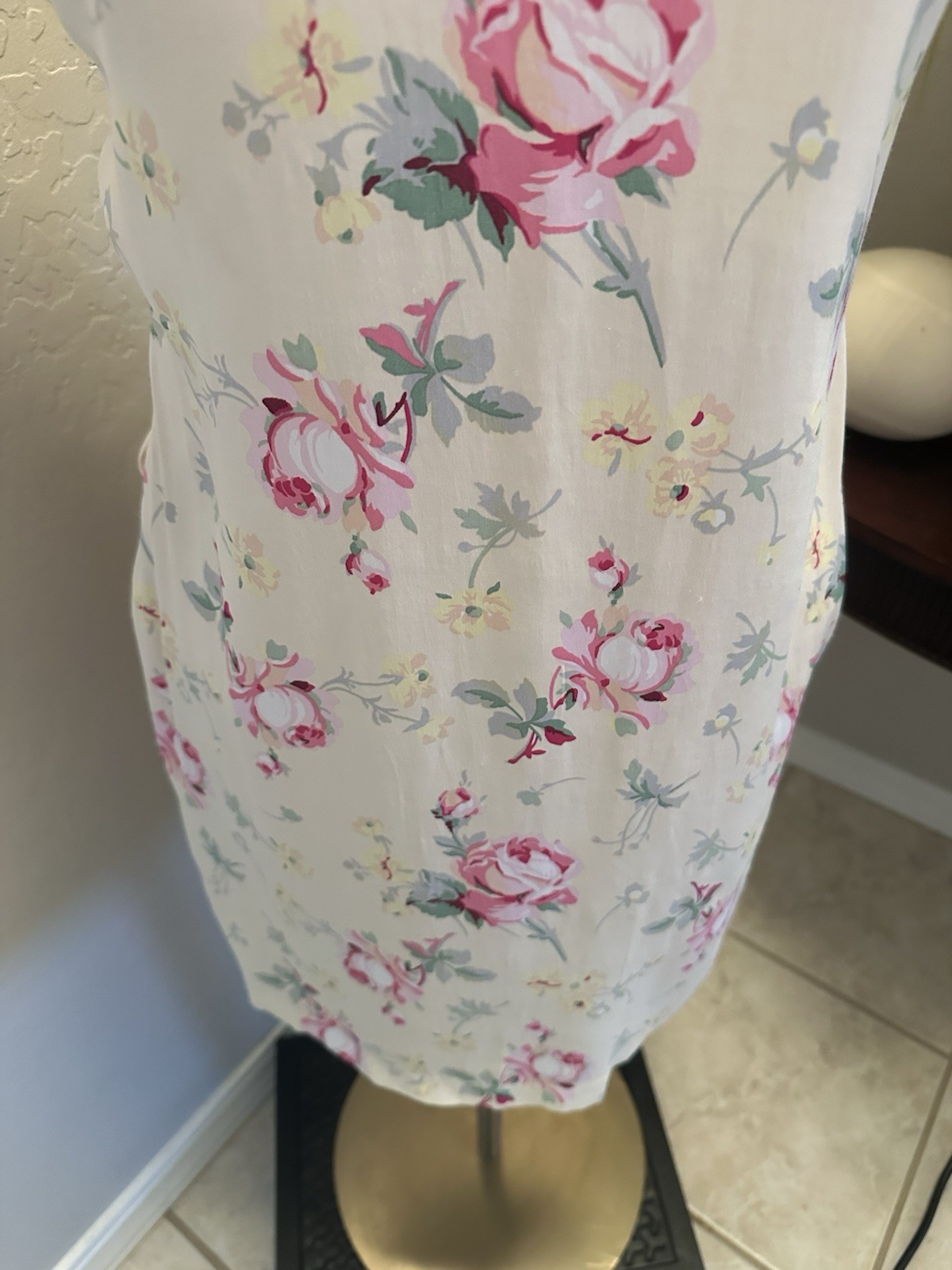 NWT Zara Silky Floral Dress With Super Cute Side Cut Outs -Small thumbnail 3