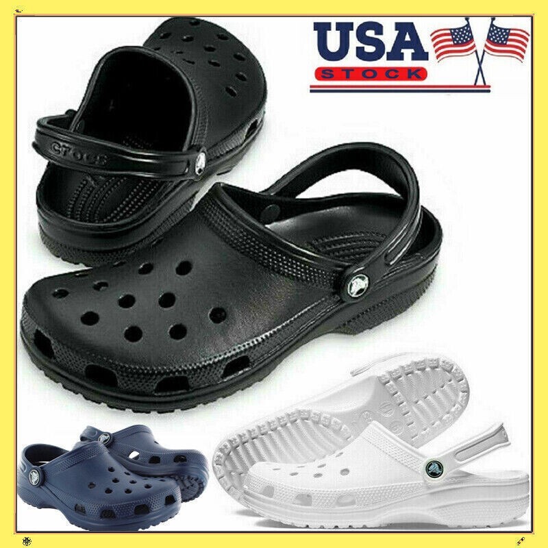 Crocs Classic Clog Unisex Slip On Women Shoe Ultra Light Water Friendly Sandals-