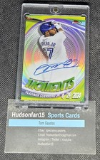 Vladimir Guerrero Jr. 2025 Topps Finest Moments On-Card Auto #FMA-VG Blue Jays