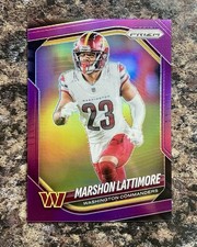 MARSHON LATTIMORE 2025 PANINI PRIZM NFL PURPLE COMMANDERS /125