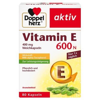 DOPPELHERZ Vitamin E 600 N Weichkapseln 80 St