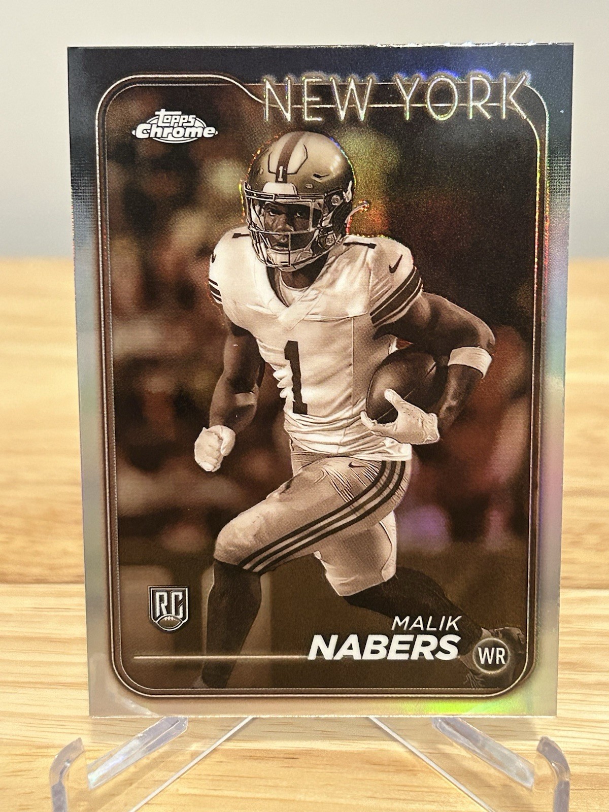 2024 Topps Chrome - Rookies Malik Nabers #205 Sepia Refractor (RC)