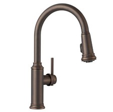 BLANCO Oil-Rubbed Bronze 442503 EMPRESSA High Arc Pull-Down Dual Spray Faucet