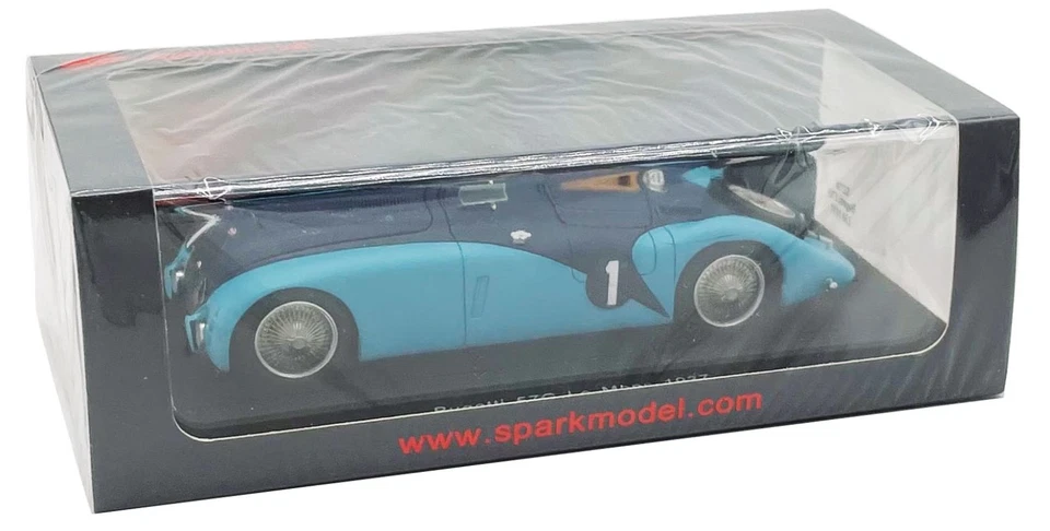 Spark S2736 Bugatti Type 57G Tank #1 'Roger Labric' Le Mans 1937 - 1/43 Scale - Image 4 of 4