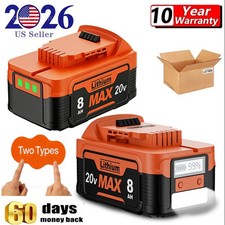 Pack For DeWalt Battery 20V 8.0Ah High-Performance Li-Ion Battery DCB206 DCB200