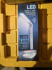 LED Desk Lamp with Wireless Charger,Eye-Caring Table Lamps,Stepless Dimmable ...