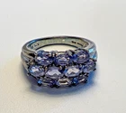 Vintage Sterling Silver & Amethyst Ring Size 8
