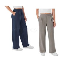 NEW WOMEN'S MEMBERS MARK MODERN SOFT KNIT FABRIC WIDE LEG TROUSER PANT VARIETY