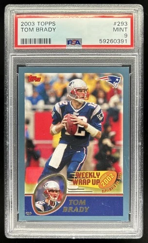 2003 Topps Tom Brady #293 Patriots PSA 9