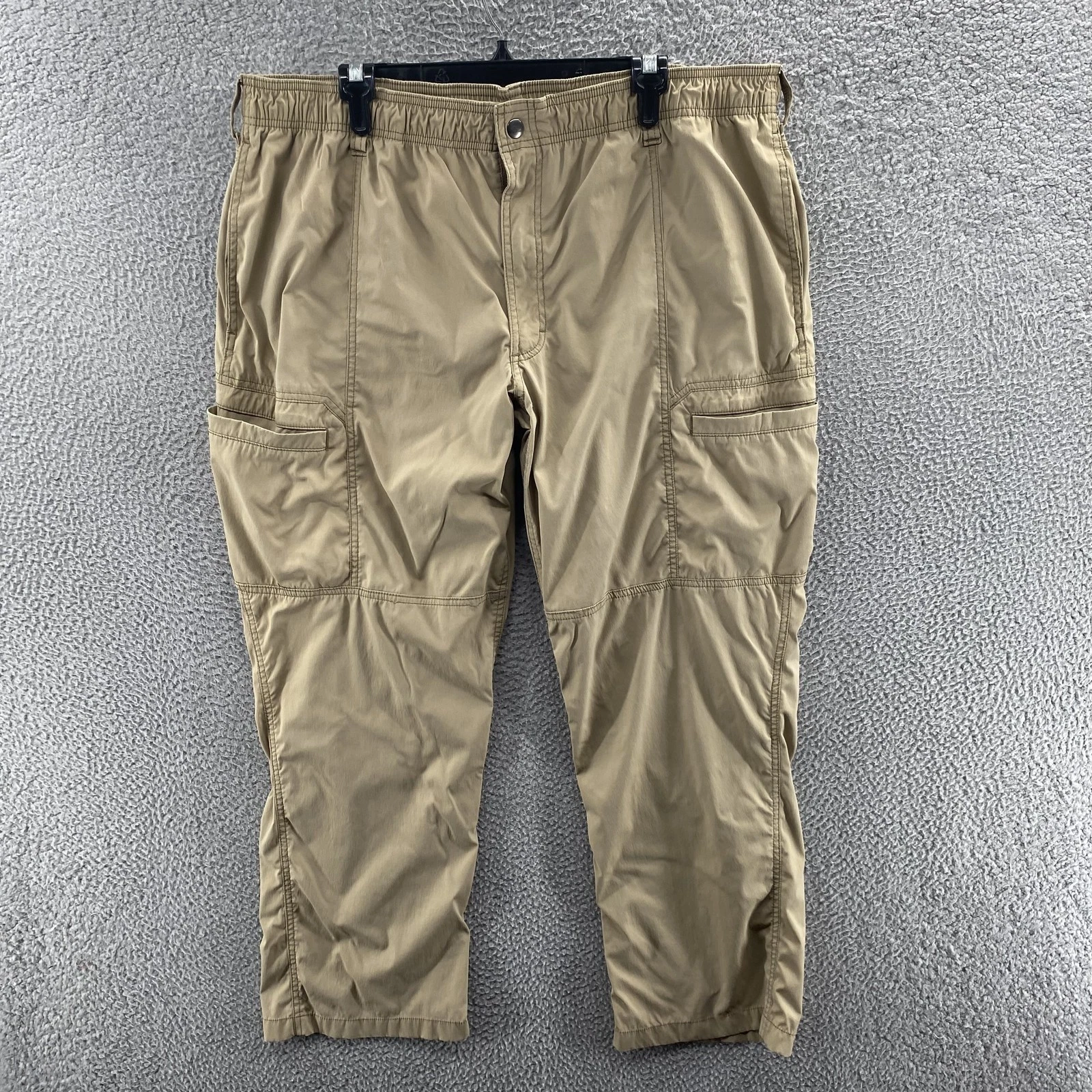 Duluth Trading Co Pants Mens 44x30 Khaki Nylon Spandex Outdoor Hiking Cargo