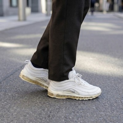 Nike Air Max 97 White EU 38.5 Y2K Retro Runner Sneaker Triple White Air Max