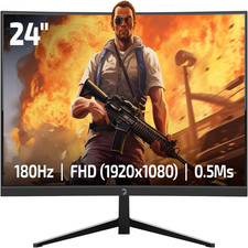 Gamepower T40 23.6 Inch Curved Gaming Monitor 180Hz 1080P Display 0.5Ms