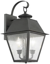 Mansfield 16 1/2" High Black Outdoor Wall Light