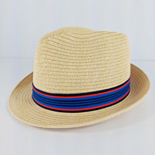 GYMBOREE Boys 12-24 Months Fedora Sun Hat Multi Stripe Band Toddler Baby Photos